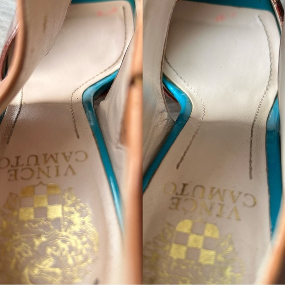 VINCE CAMUTO CANADAY TWO BAND HIGH HEEL PLATFORM SANDAL - Picture 12 of 15